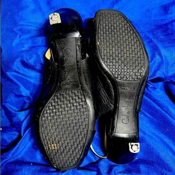 Cole Haan - Sling Back - Open Toe- Black Pumps - Picture 5 of 7